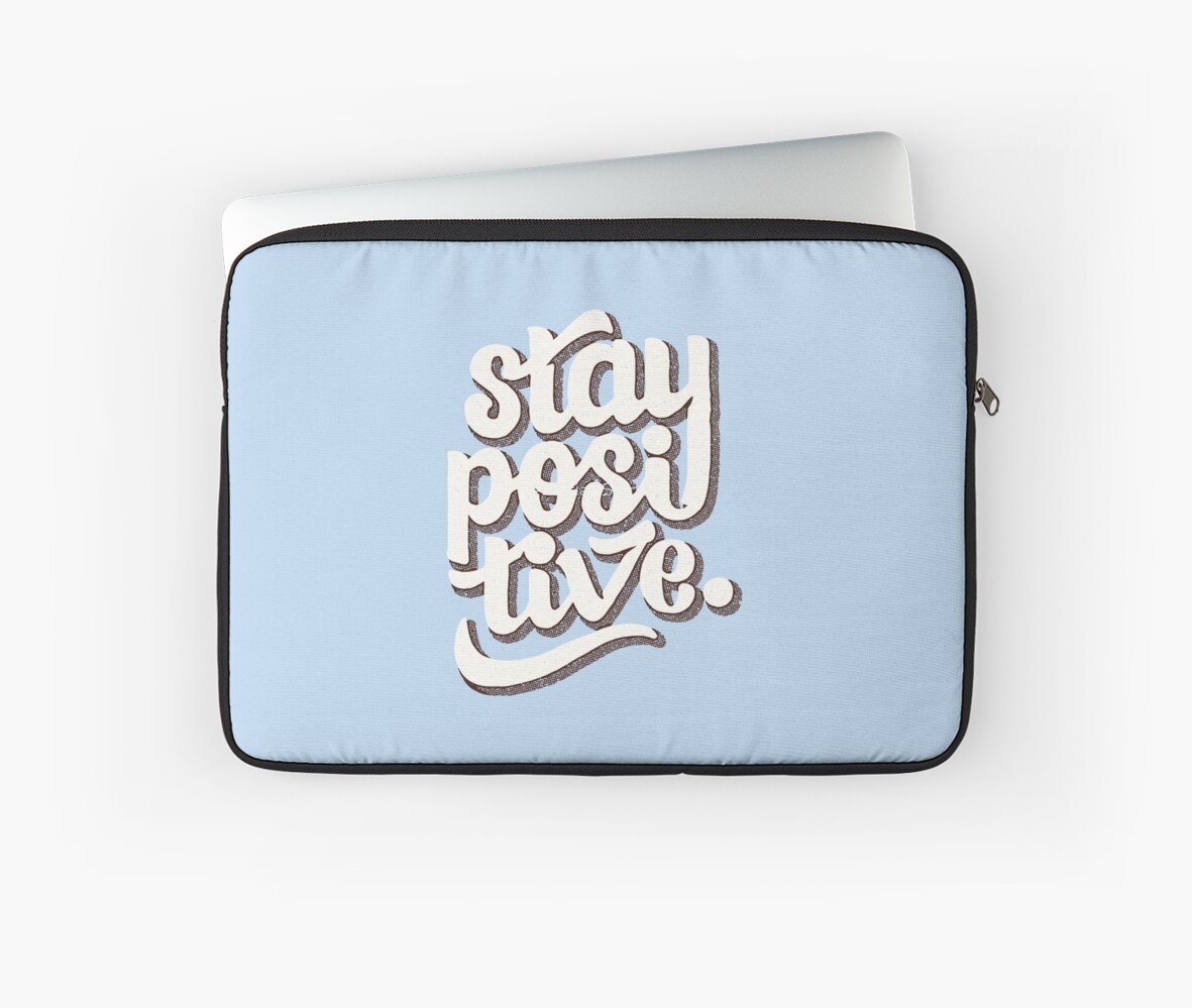 Stay Positive - Hand Lettering Retro Type Design by kellynmora