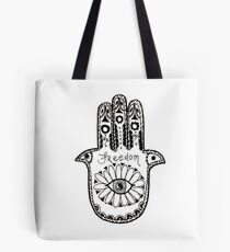 Freedom Hamsa Tote Bag