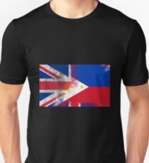 Britische philippinische Hälfte Philippinen halbe UK Flagge Slim Fit T-Shirt