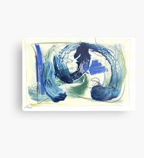 abstract painting, oil varnish pastel graphite on board Metal Print