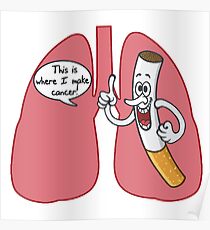 Lung Cancer Drawing: Posters | Redbubble