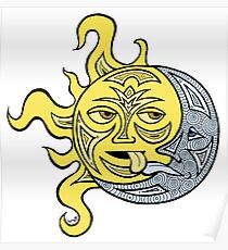 Kissing Sun and Moon Poster