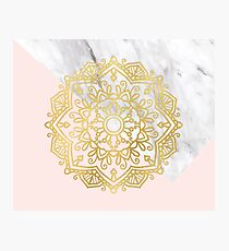 Vogue series - golden mandala Photographic Print