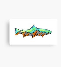 Golden Mountain Fish Canvas Print