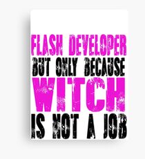 Flash Developer Witch Canvas Print