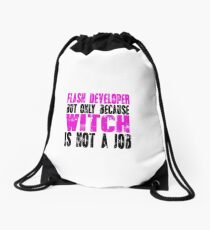 Flash Developer Witch Drawstring Bag