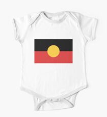Australian Aboriginal Flag Short Sleeve Baby One-Piece