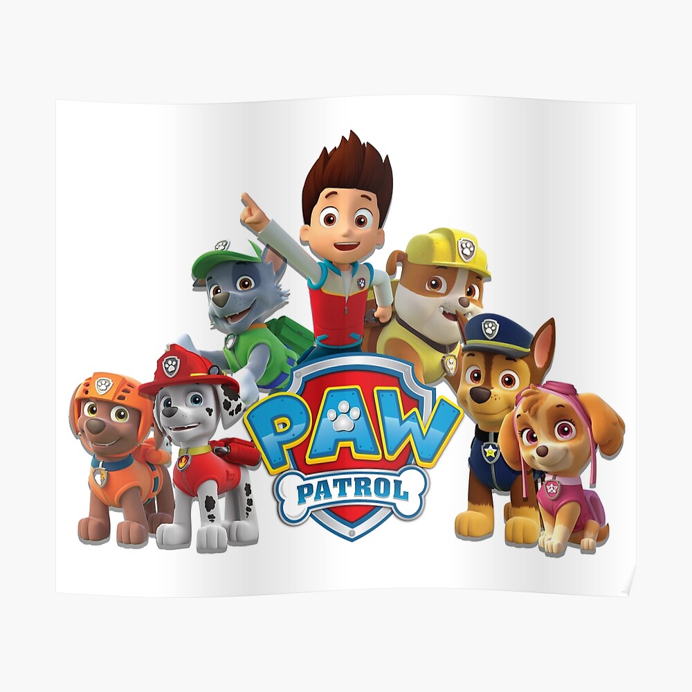 "Paw Patrol" Poster by CUSHTYCLOTHING Redbubble