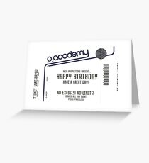 Gig/Concert Ticket Birthday Card! Greeting Card