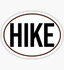 HIKE BLACK WHITE OVAL HIKING MOUNTAINS EXPLORE OUTDOORS NATURE Sticker