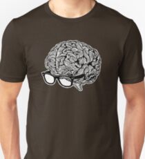 Gehirn mit Brille Slim Fit T-Shirt