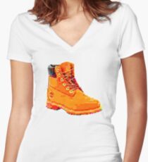 Deep Fried Timb Women's Fitted V-Neck T-Shirt