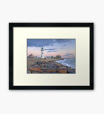 Morning Light on Scituate Harbor - Scituate, MA Framed Print