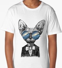 Galaxy Cat Sphynx Sunglass Long T-Shirt