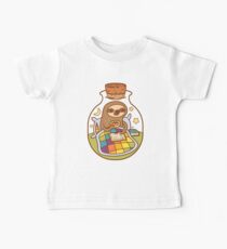 Camiseta para bebés Pereza en una botella