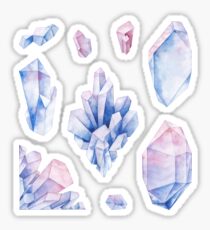 Cristaux aquarelle pastel Sticker