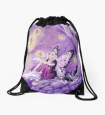 Chasing Butterflies gothic butterfly fairy Drawstring Bag