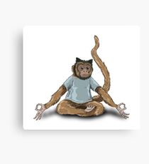 Yoga Monkey Canvas Print
