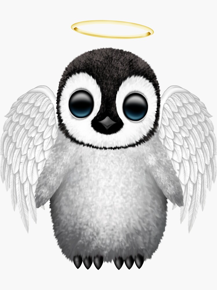 &ldquo;Cute Baby Penguin Angel&rdquo; Sticker by JeffBartels | Redbubble