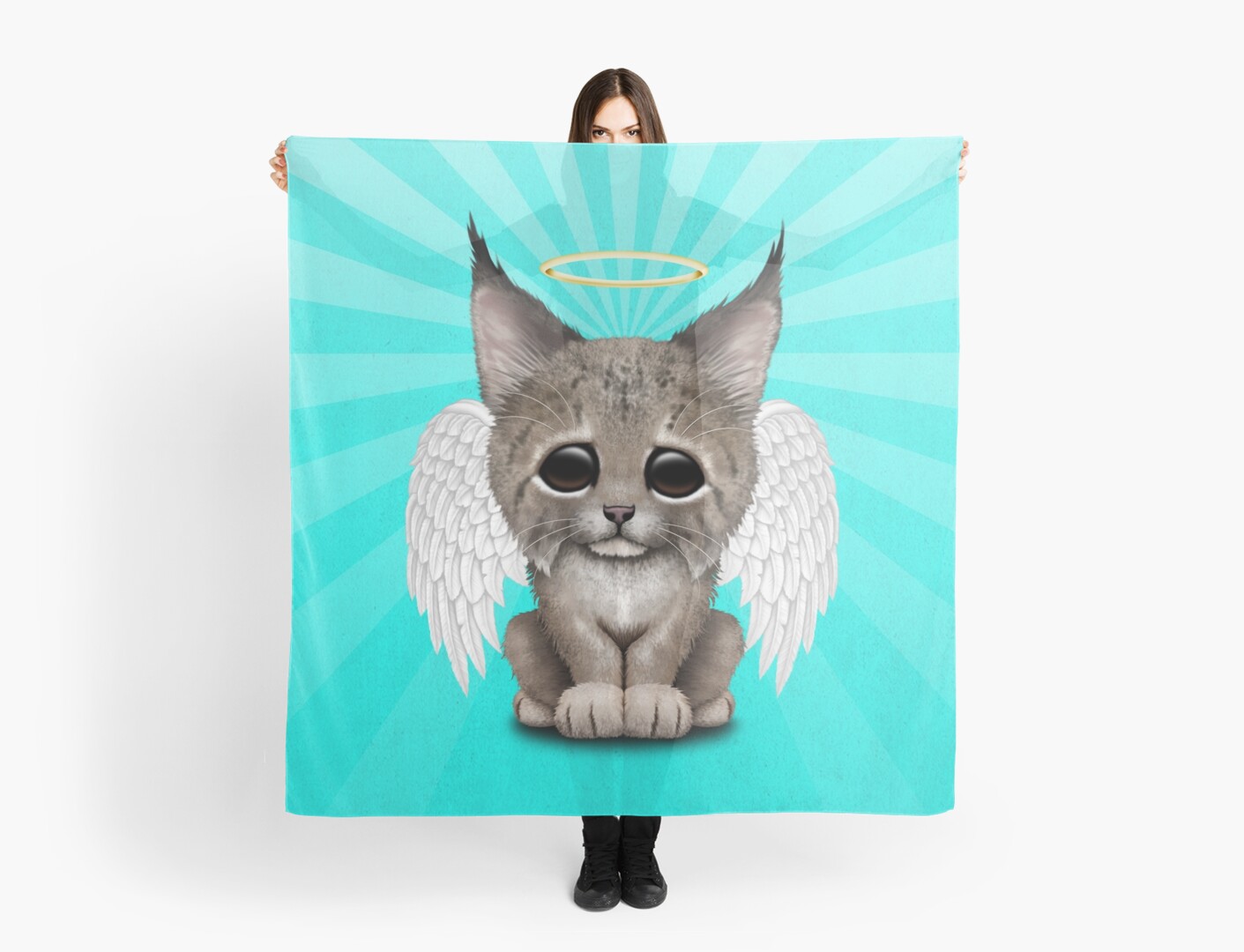 Cute Baby Lynx Cub Angel Scarves By Jeff Bartels Redbubble