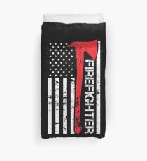 American Firefighter Shirt Duvet Cover