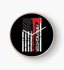 American Firefighter Shirt Clock