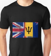 British Barbadian Half Barbados Half UK Flag Unisex T-Shirt