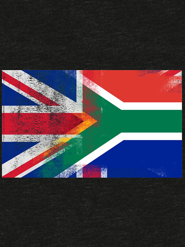 "British South African Half South Africa Half UK Flag" Tshirt by