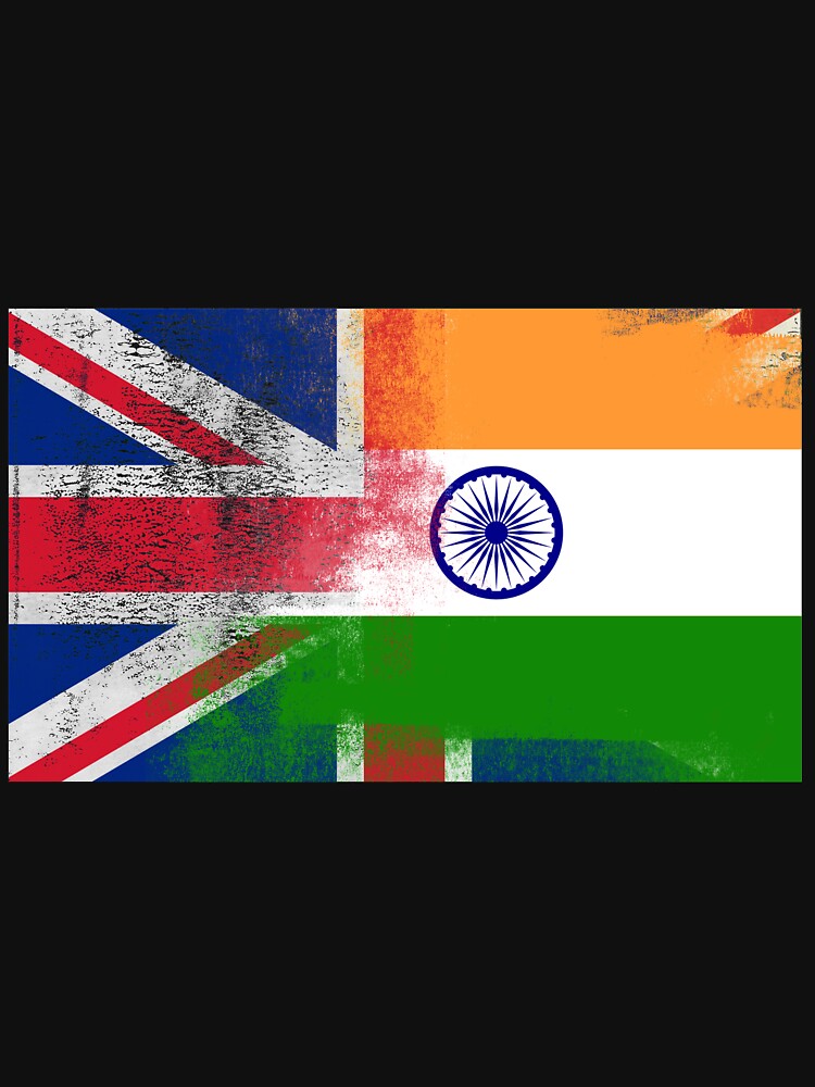 British Indian Half India Half Uk Flag T Shirt By Ozziwar Redbubble 9033