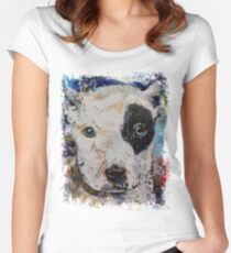 Pit Bull Puppy Women's Fitted Scoop T-Shirt