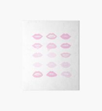pink and blush lipstick lips Art Board Print
