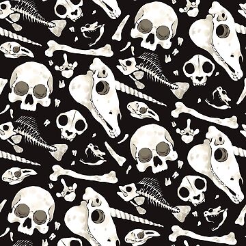 Artwork thumbnail, black Skulls and Bones - Wunderkammer by fabiomancini