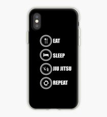 Eat Sleep Jiu Jitsu wiederholen iPhone-Hülle & Cover