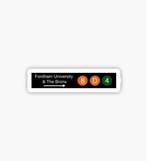 Fordham University Subway Sign Sticker