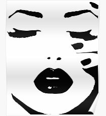 Woman, Girl, Lips print, Fashion art, Fashion print, Scandinavian art, Modern art, Wall art, Print, Minimalistic, Modern Poster