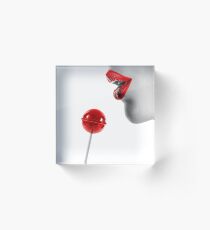Woman, Girl, Lips print, Fashion art, Fashion print, Scandinavian art, Modern art, Wall art, Print, Minimalistic, Modern Acrylic Block