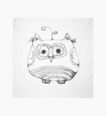 drawn owl Scarf