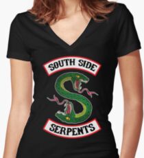 South Side Serpents (Jacket version) Women's Fitted V-Neck T-Shirt