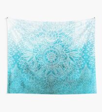 Tela decorativa Fade to Teal - acuarela + garabato