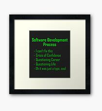 Software Development Humour - Green Design Framed Print