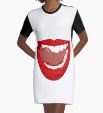 Reddish mouth Graphic T-Shirt Dress