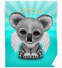 Cute Baby Koala Angel Poster