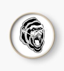 Blackwork Gorilla Clock