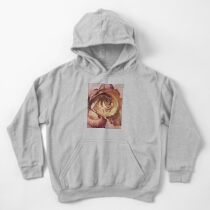 Rose in Time - Flower Lovers - Vintage Dusty Pink Rose Art Kids Pullover Hoodie