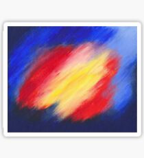 Abstract colorful acrylic painting Sticker