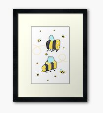 Bumble Cheese (white) Framed Print