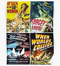 Sci-Fi-Film-Plakat-Collage # 13 der Fünfzigerjahre Poster