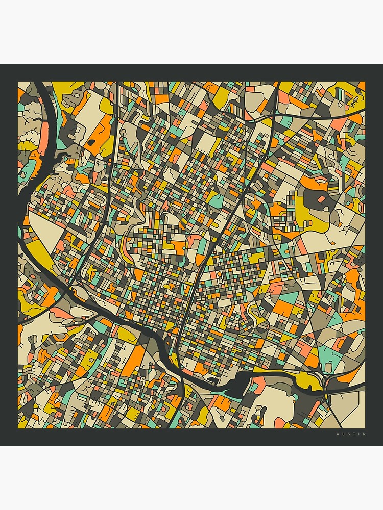AUSTIN MAP by JazzberryBlue