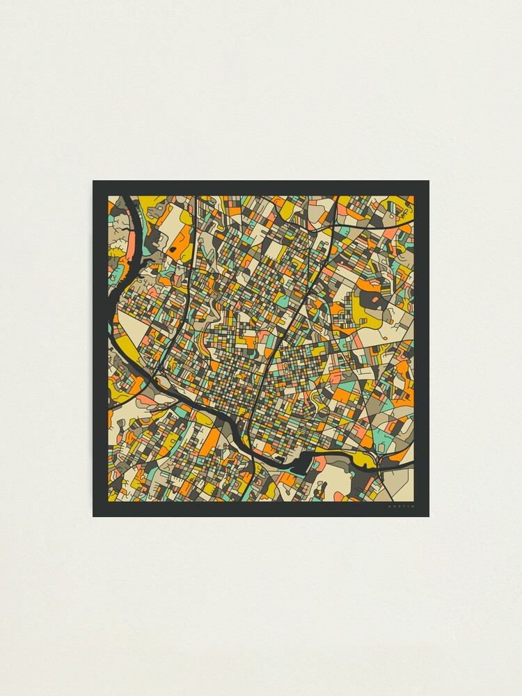Alternate view of AUSTIN MAP Photographic Print
