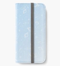Pastell Galaxy-Blau iPhone Flip-Case/Hülle/Klebefolie